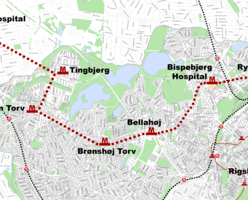 Forslag til metrolinjeføring